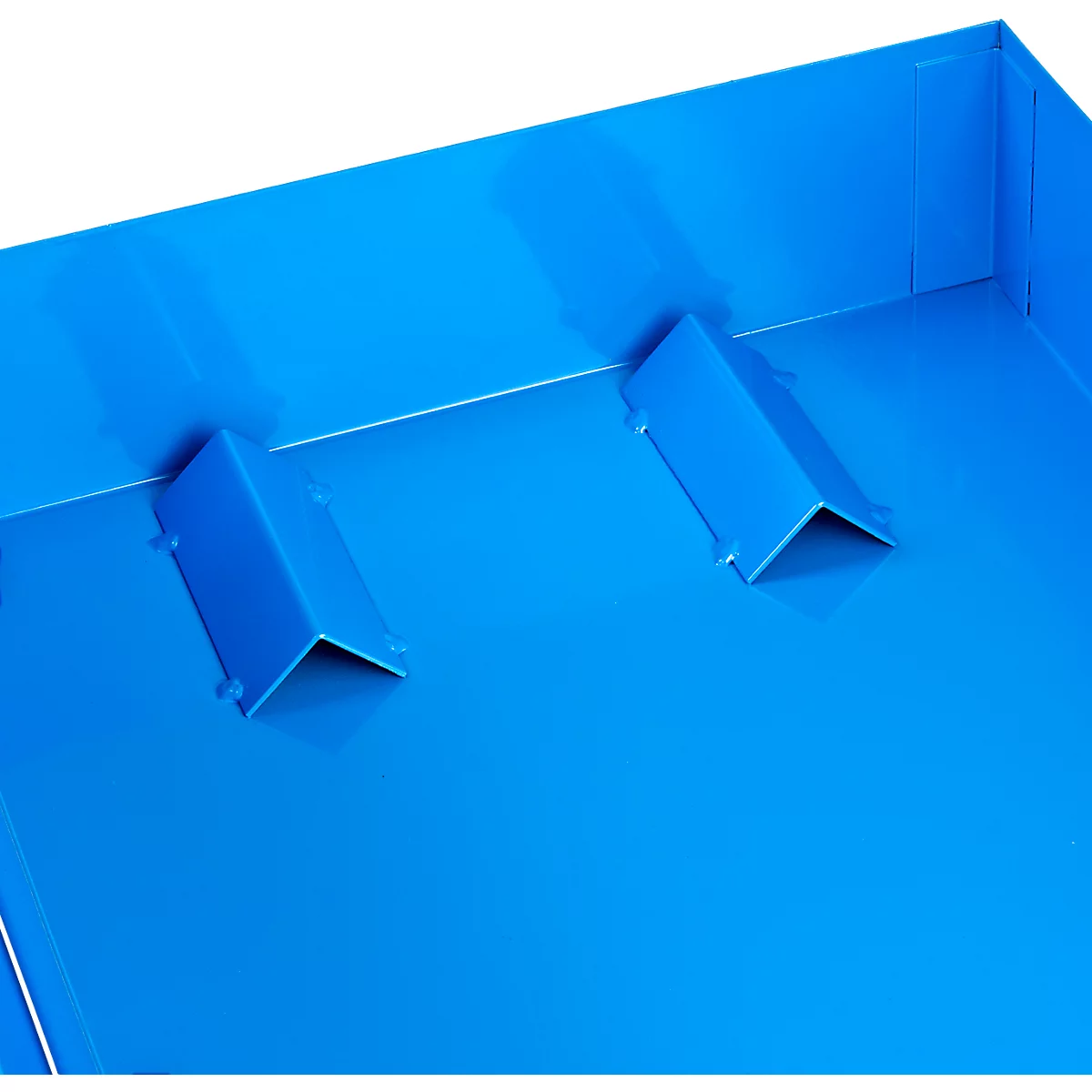ADB Vatenrek, voor 2x 30/60 liter vaten, H 1200 x B 470 x D 650 mm, lichtblauw RAL 5012