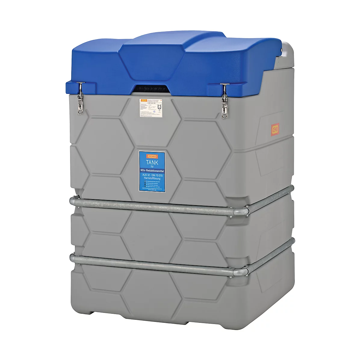 AdBlue-tank CUBE, Kant-en-klare installatie, versch. afmetingen, 2500 l, overvulbeveiliging, Elektrische pomp 230V