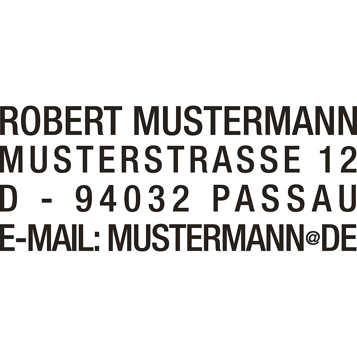 Adresstempel voor eigen teksten trodat® Typo 4912