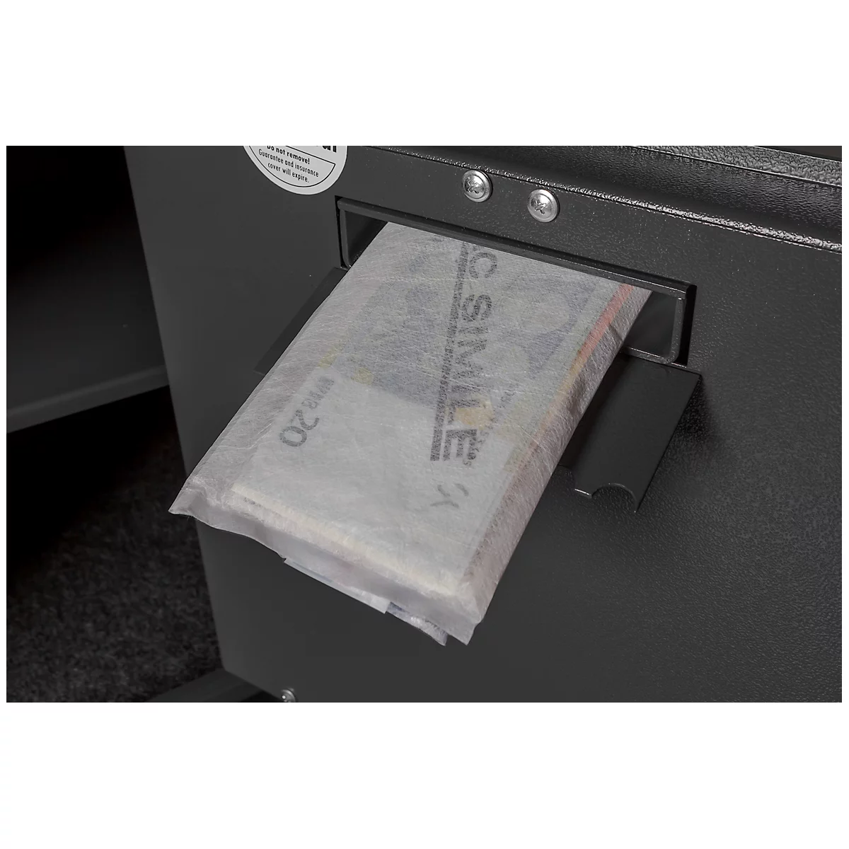 Afdekkluis F 2, inhoud 42 l, deur rechts draaiend, dubbelbaardsluiting met 2 sleutels, 2 legborden, incl. bevestigingsmateriaal, B 380 x D 350 x H 380 mm, grafietgrijs RAL 7024