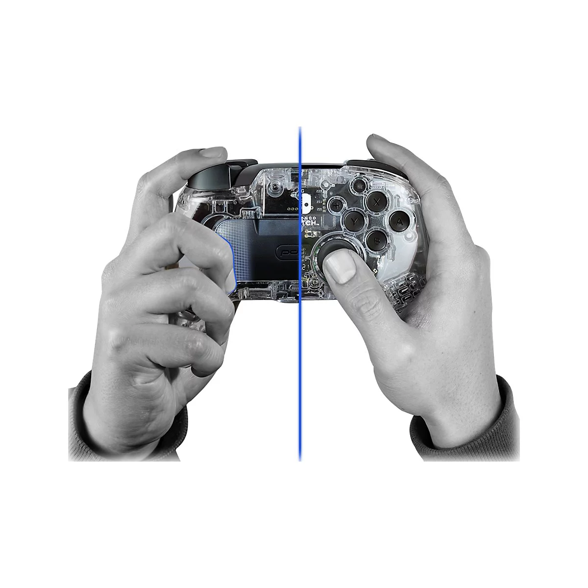Afterglow Wireless Deluxe Controller - Game Pad - kabellos - klar - für Nintendo Switch
