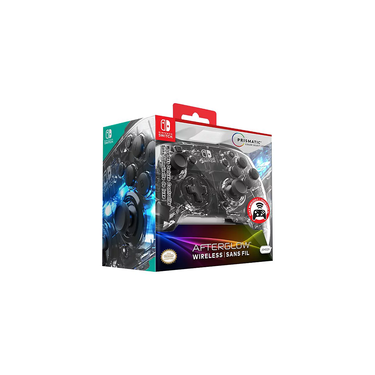 Afterglow Wireless Deluxe Controller - Game Pad - kabellos - klar - für Nintendo Switch