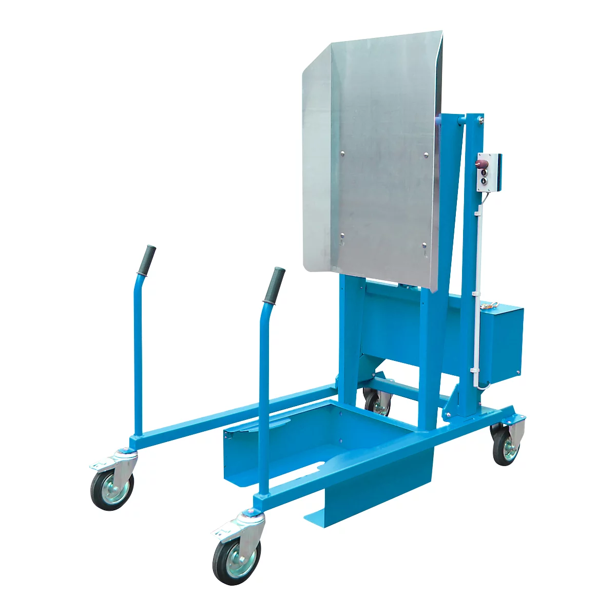 Afval container station kiepstation MKS-F, electrohydraulisch 12 V, bleu RAL 5012