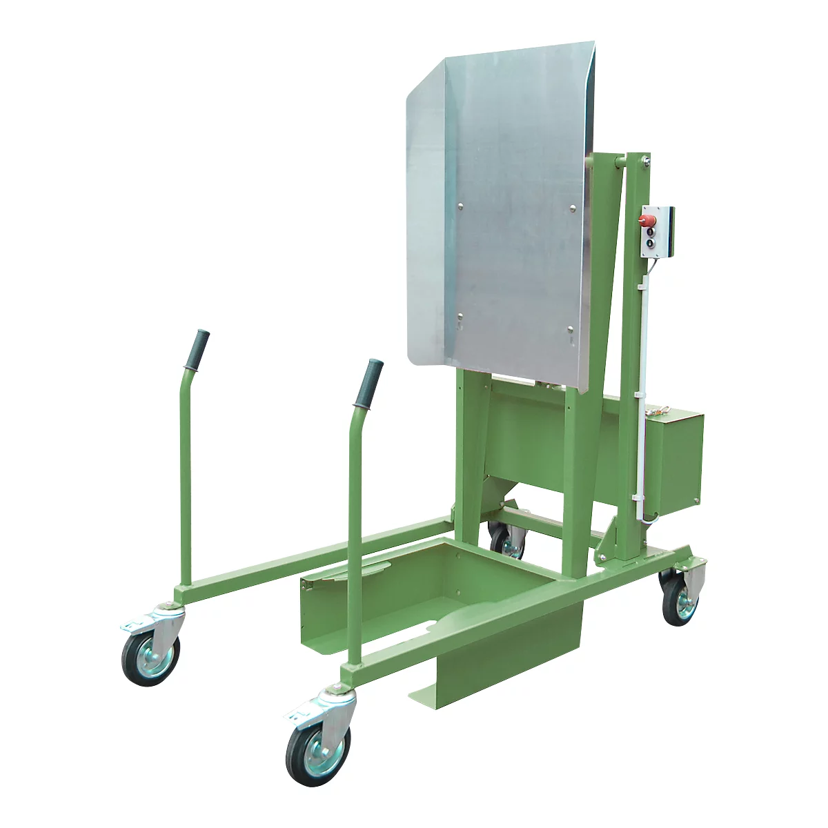 Afval container station kiepstation MKS-F, electrohydraulisch 12 V, groen RAL 6011