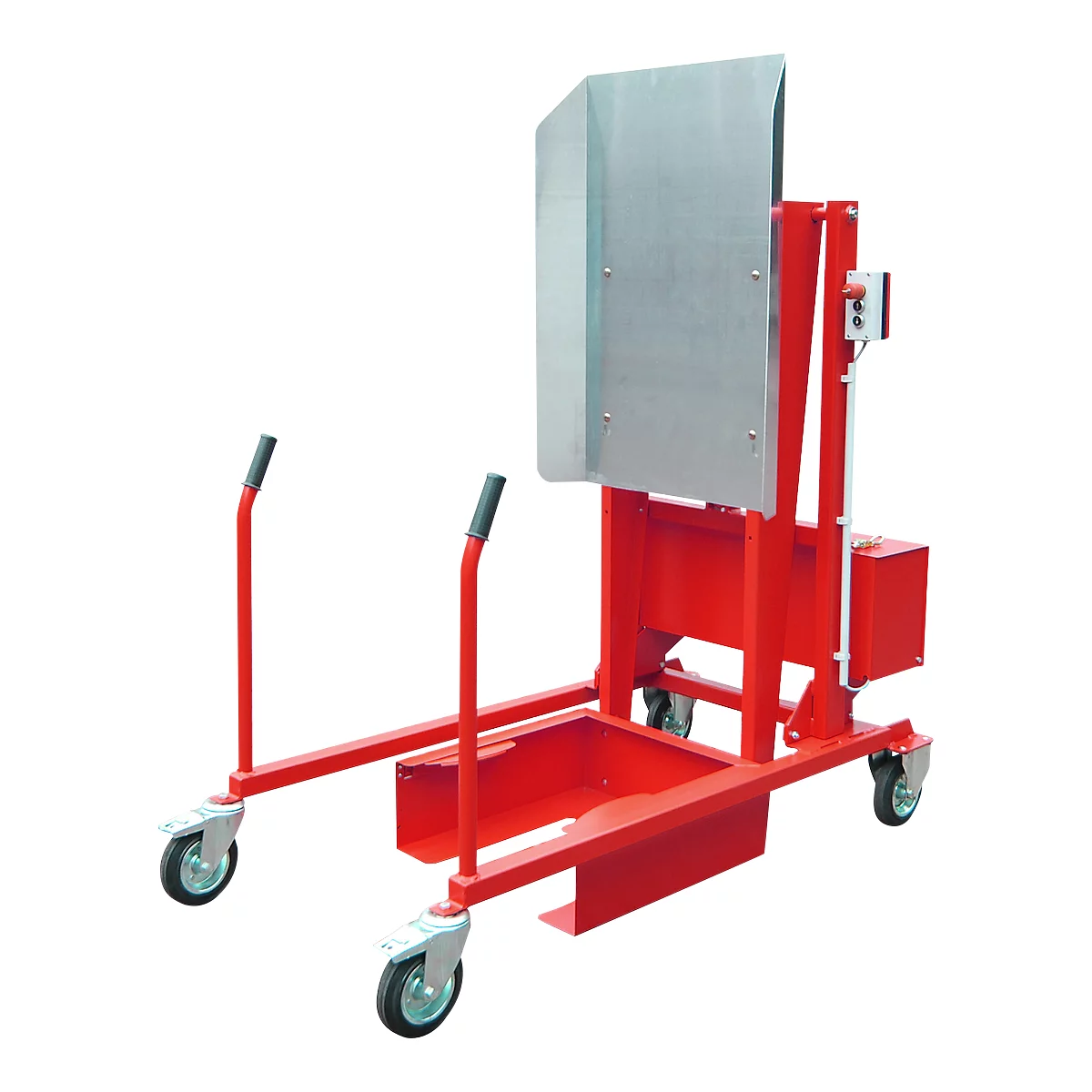 Afval container station kiepstation MKS-F, electrohydraulisch 12 V, rood RAL 3000