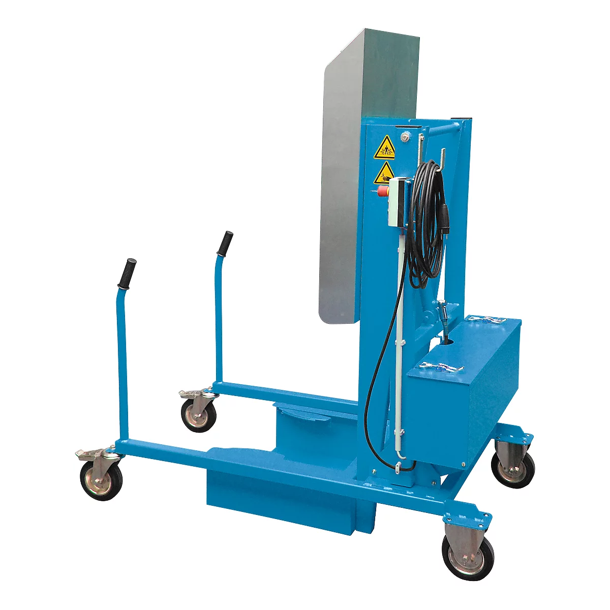 Afval container station kiepstation MKS-F, electrohydraulisch 230 V, blauw RAL 5012