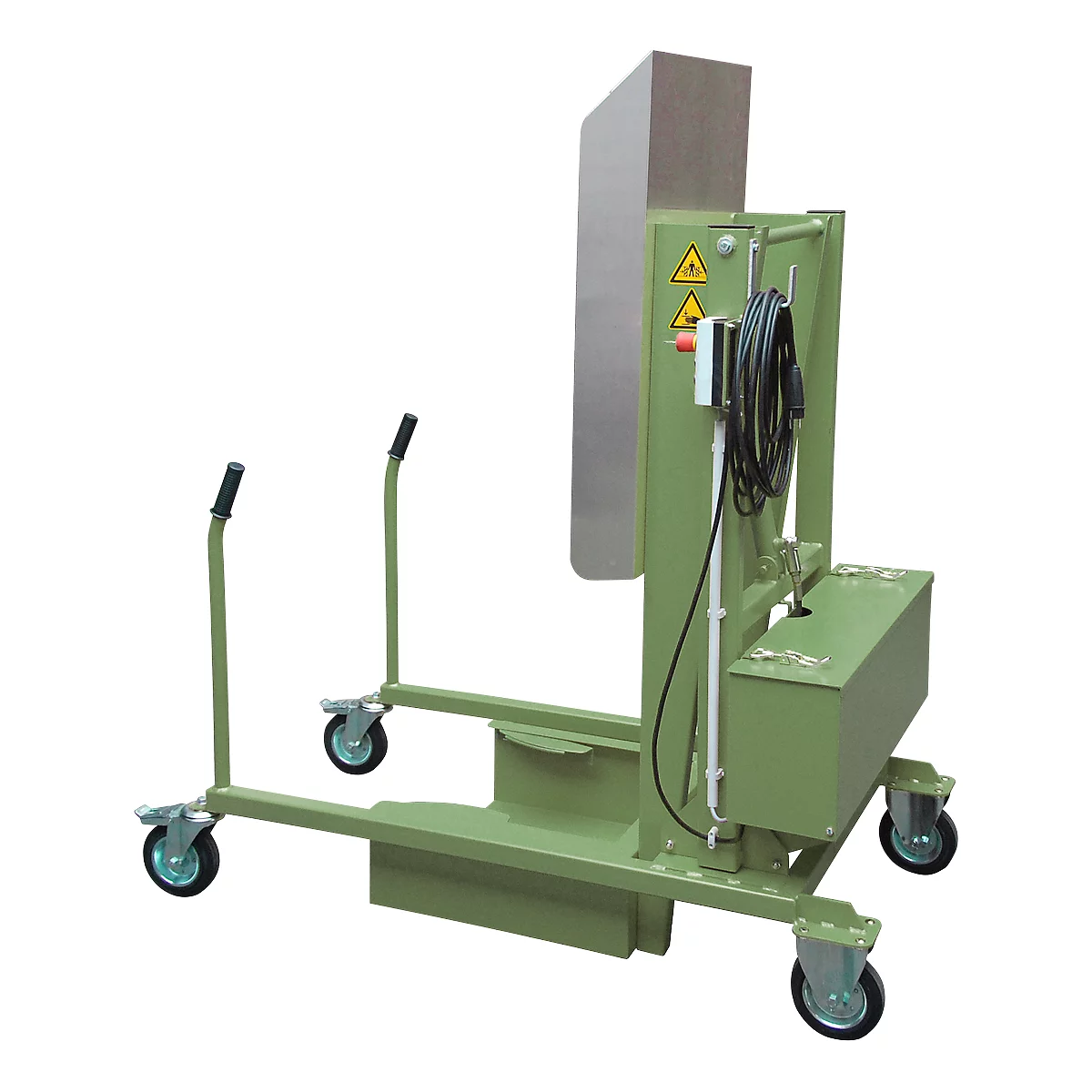 Afval container station kiepstation MKS-F, electrohydraulisch 230 V, groen RAL 6011
