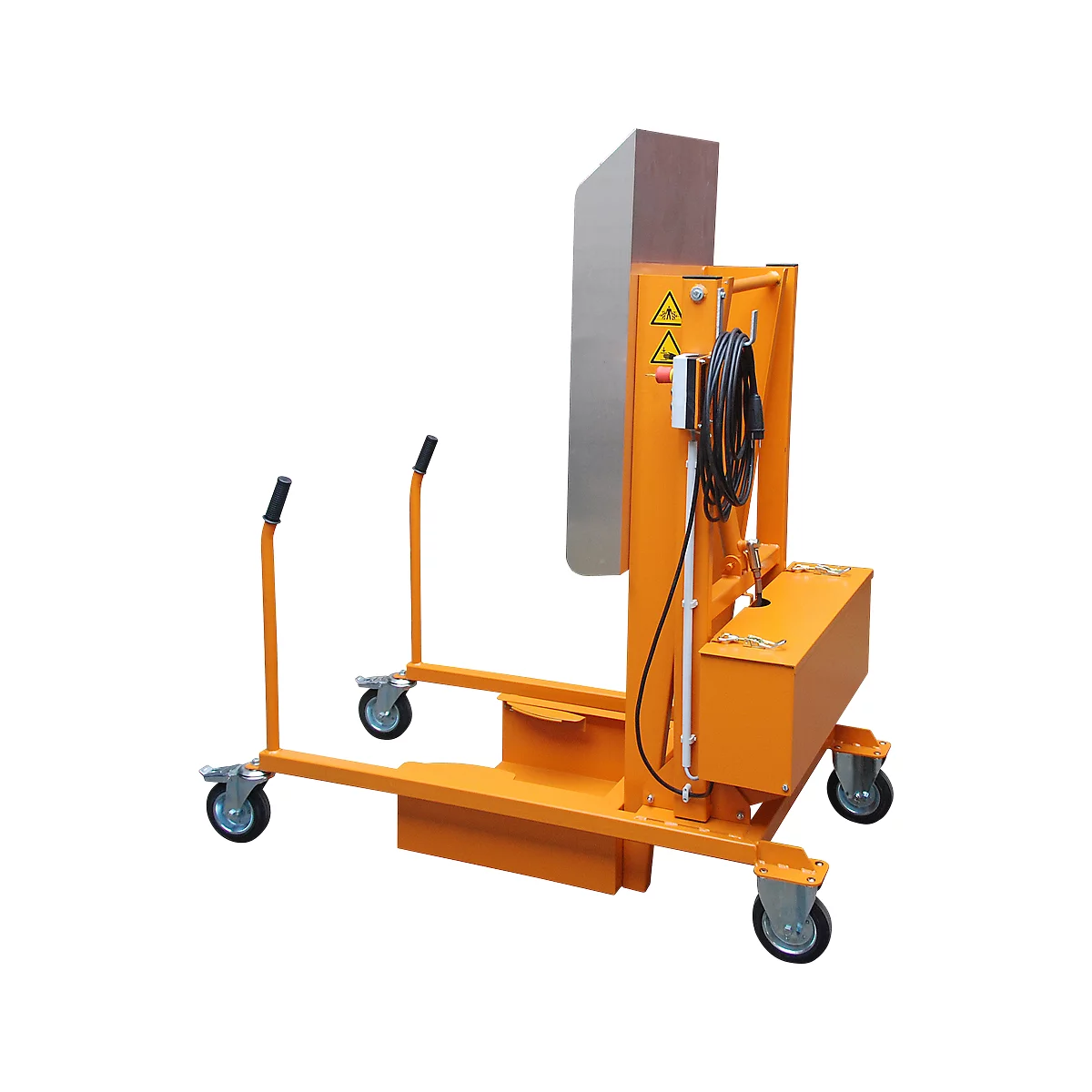 Afval container station kiepstation MKS-F, electrohydraulisch 230 V, oranje RAL 2000