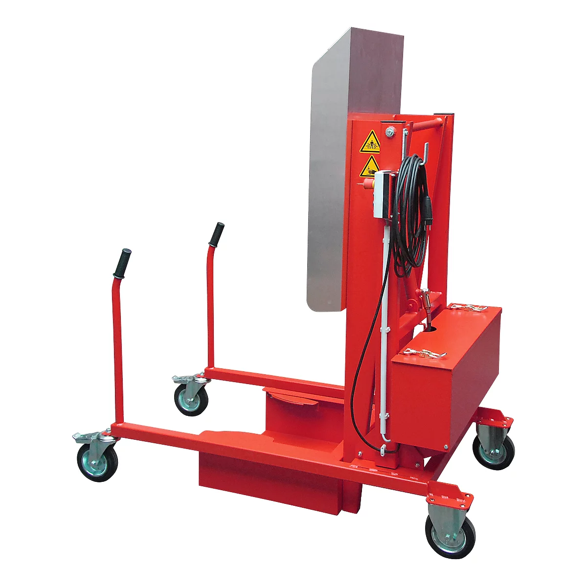 Afval container station kiepstation MKS-F, electrohydraulisch 230 V, rood RAL 3000