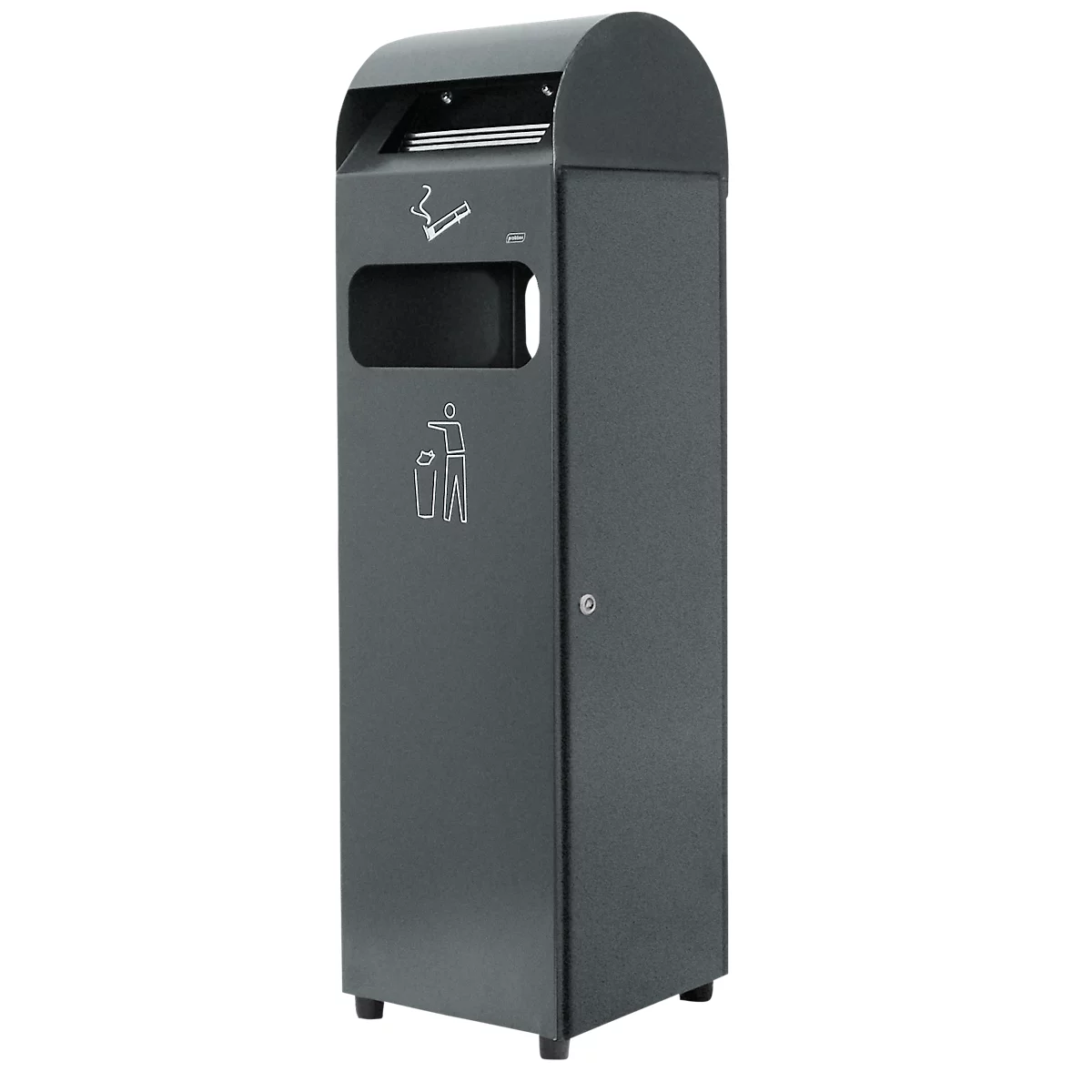 Afvalbak-combinatie met asbak, Asbak 3,0 liter, Afvalbak 29 liter, antraciet