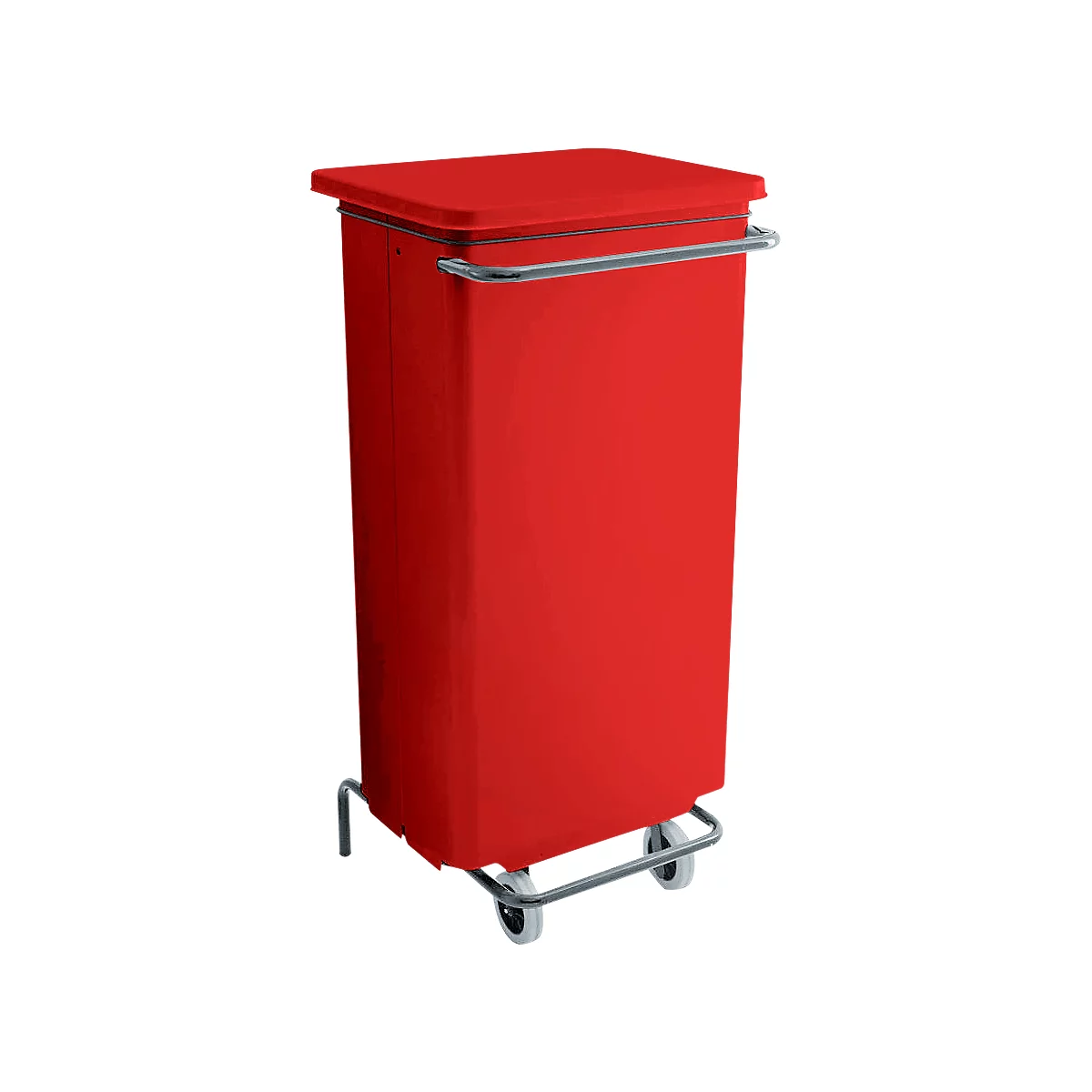 Afvalbak Conticolor, met pedaal, inhoud 110 liter, rood