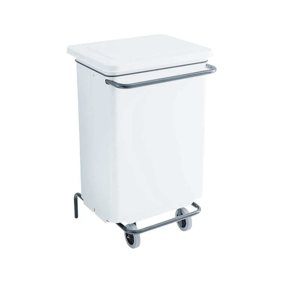 Afvalbak Conticolor, met pedaal, inhoud 70 liter, wit