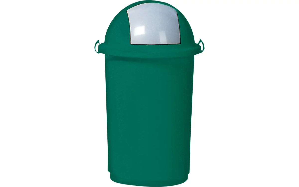 Afvalbak, kunststof, Ø 410 x H 760 mm, 50 liter, groen