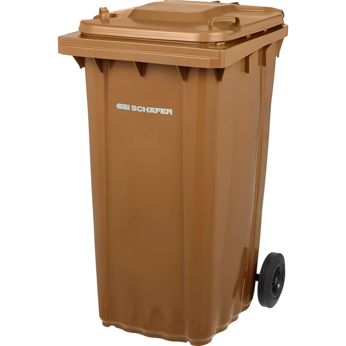 Afvalbak PRO 240 WAVE, 240 l, verrijdbaar, bruin 