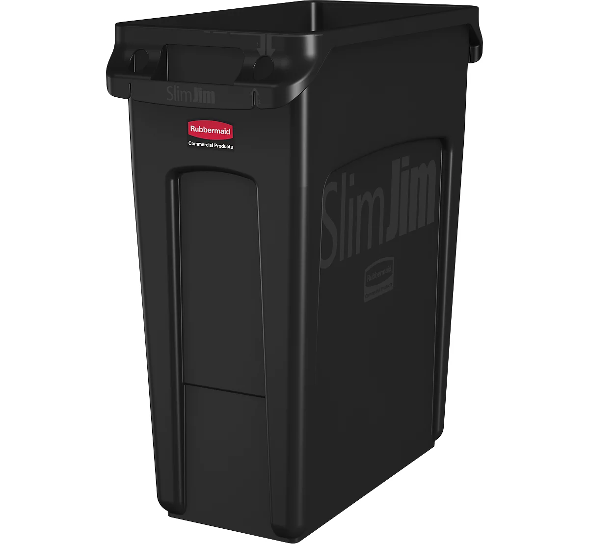 Afvalbak Slim Jim®, kunststof, volume 60 liter, zwart