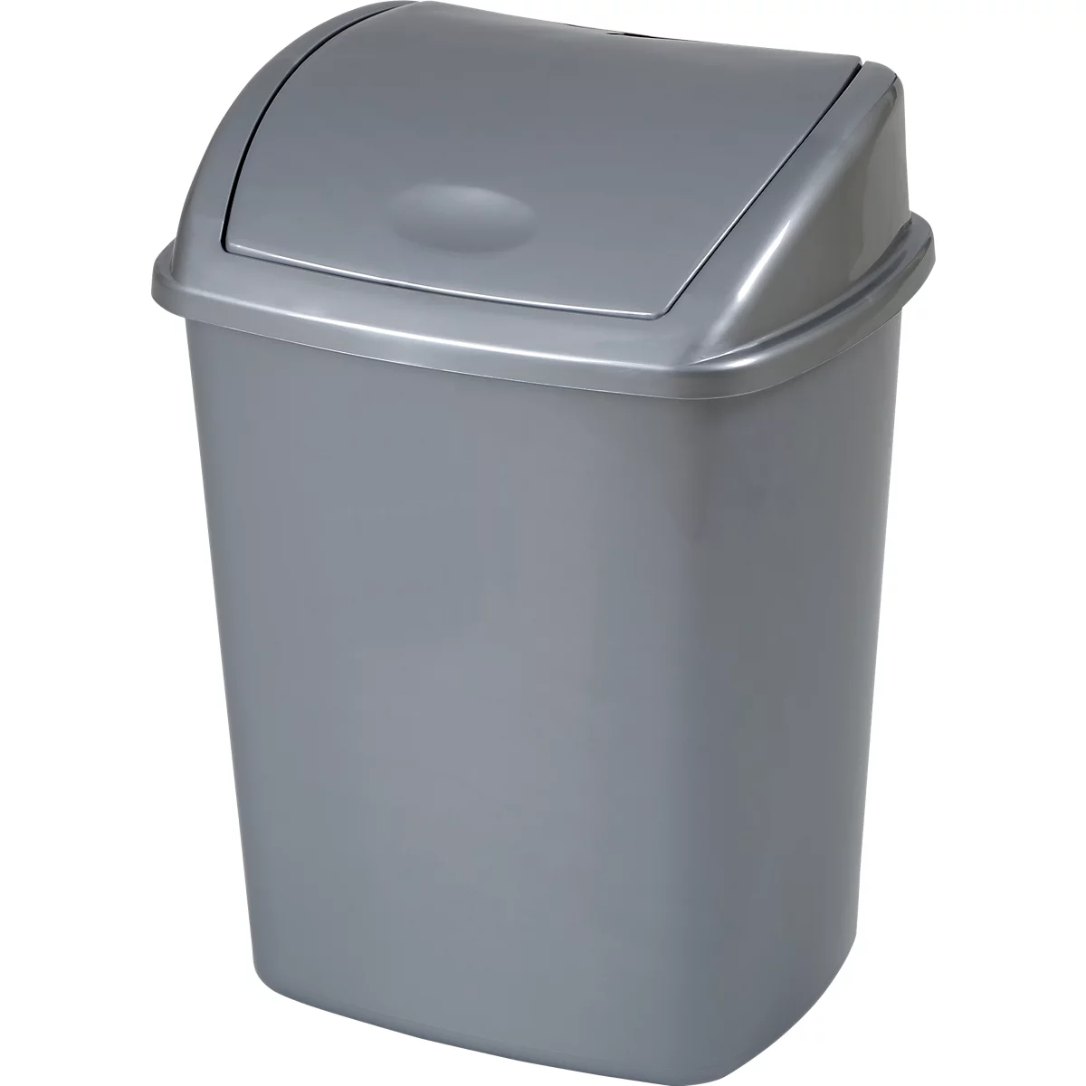 Afvalbak Vepa Bins, inhoud 26 l, met deksel, rechthoekig, L 272 x B 352 x H 480 mm, kunststof, grijs
