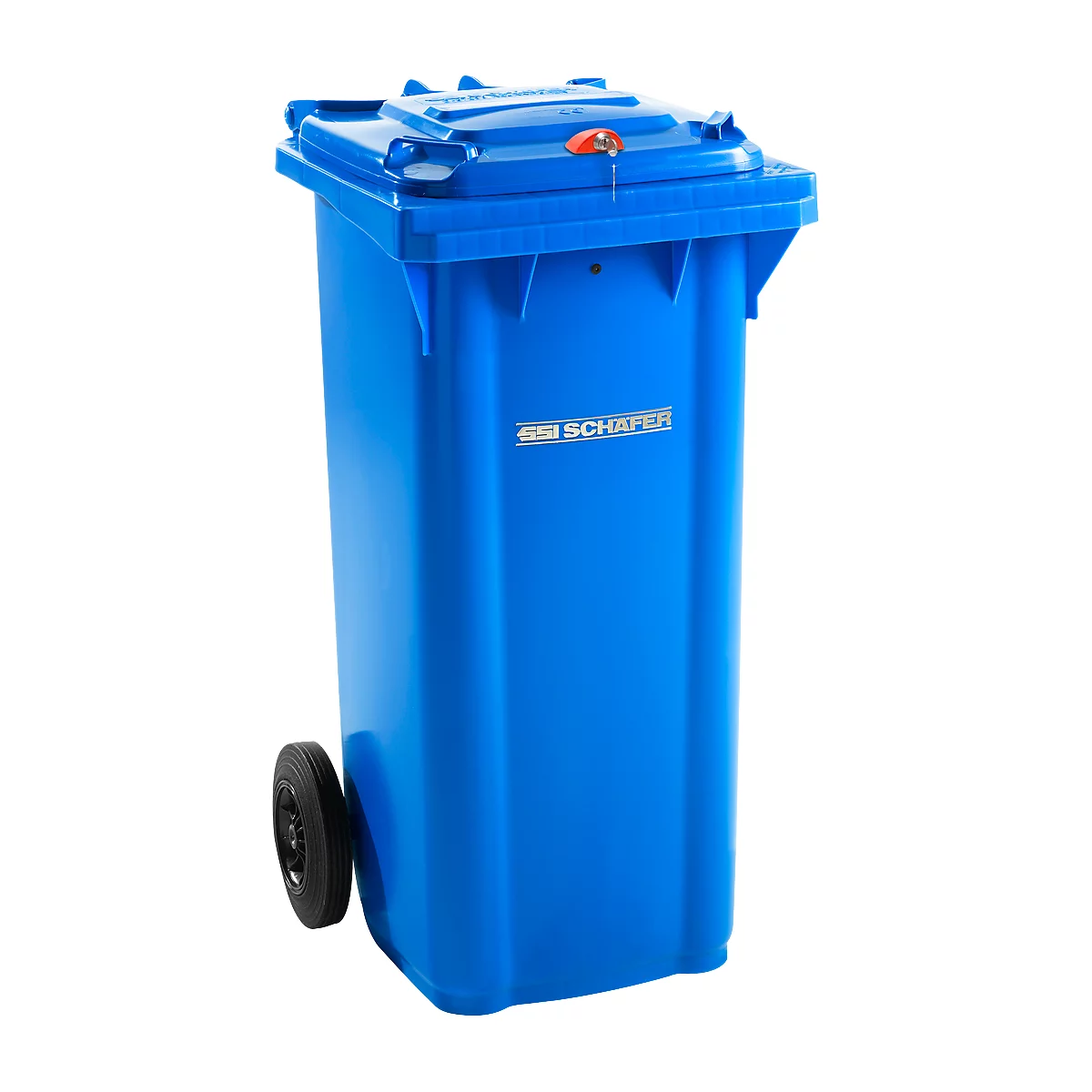 Afvalcontainer GMT, 120 liter, met cilinderslot, blauw