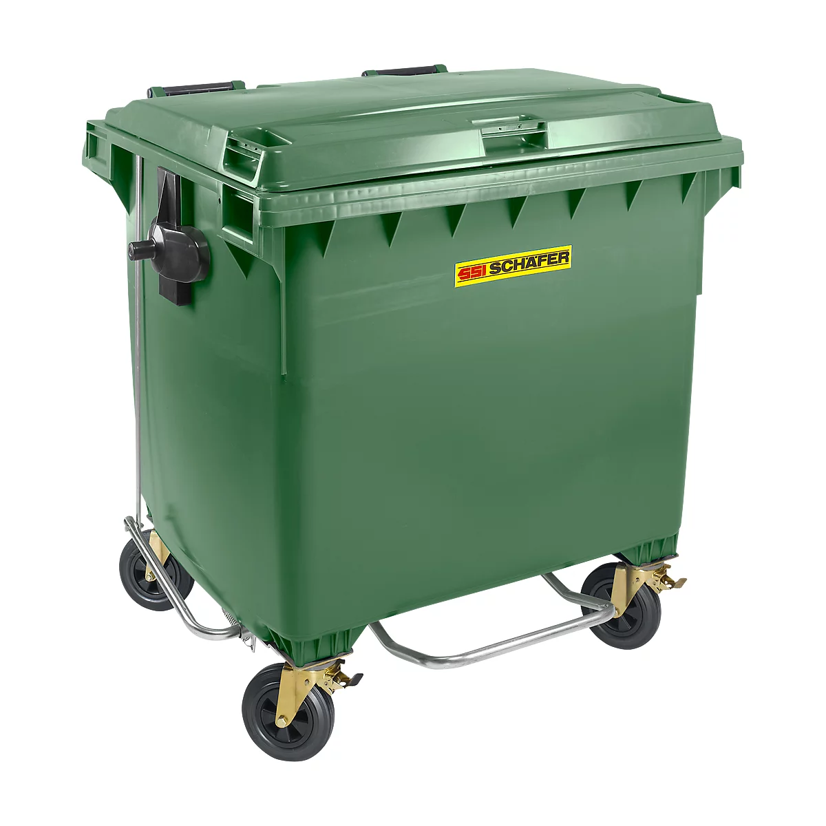 Afvalcontainer MGB 1100 FDP, kunststof, 1100 l, groen