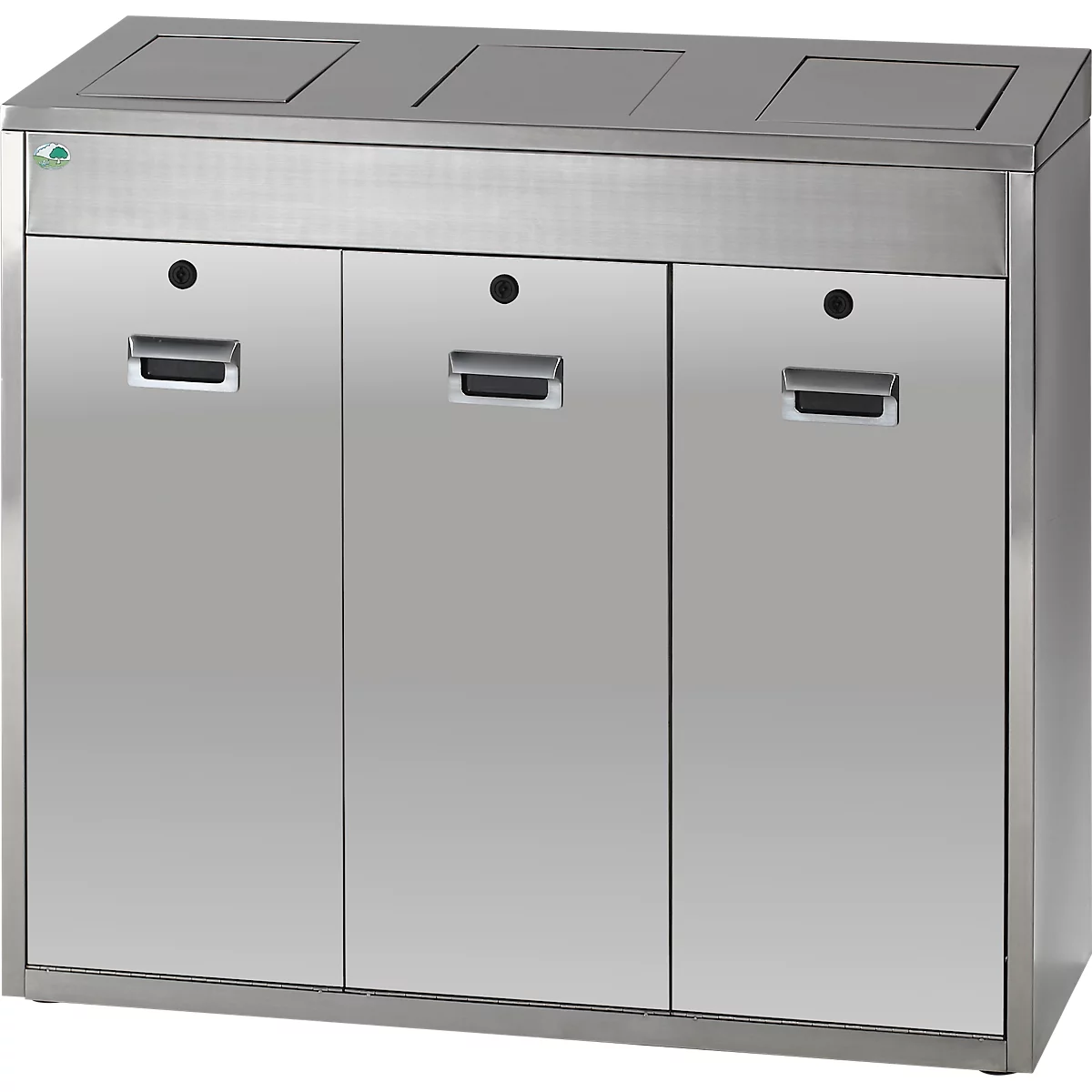 Afvalsorteersysteem VAR 3 x 48 liter, rvs