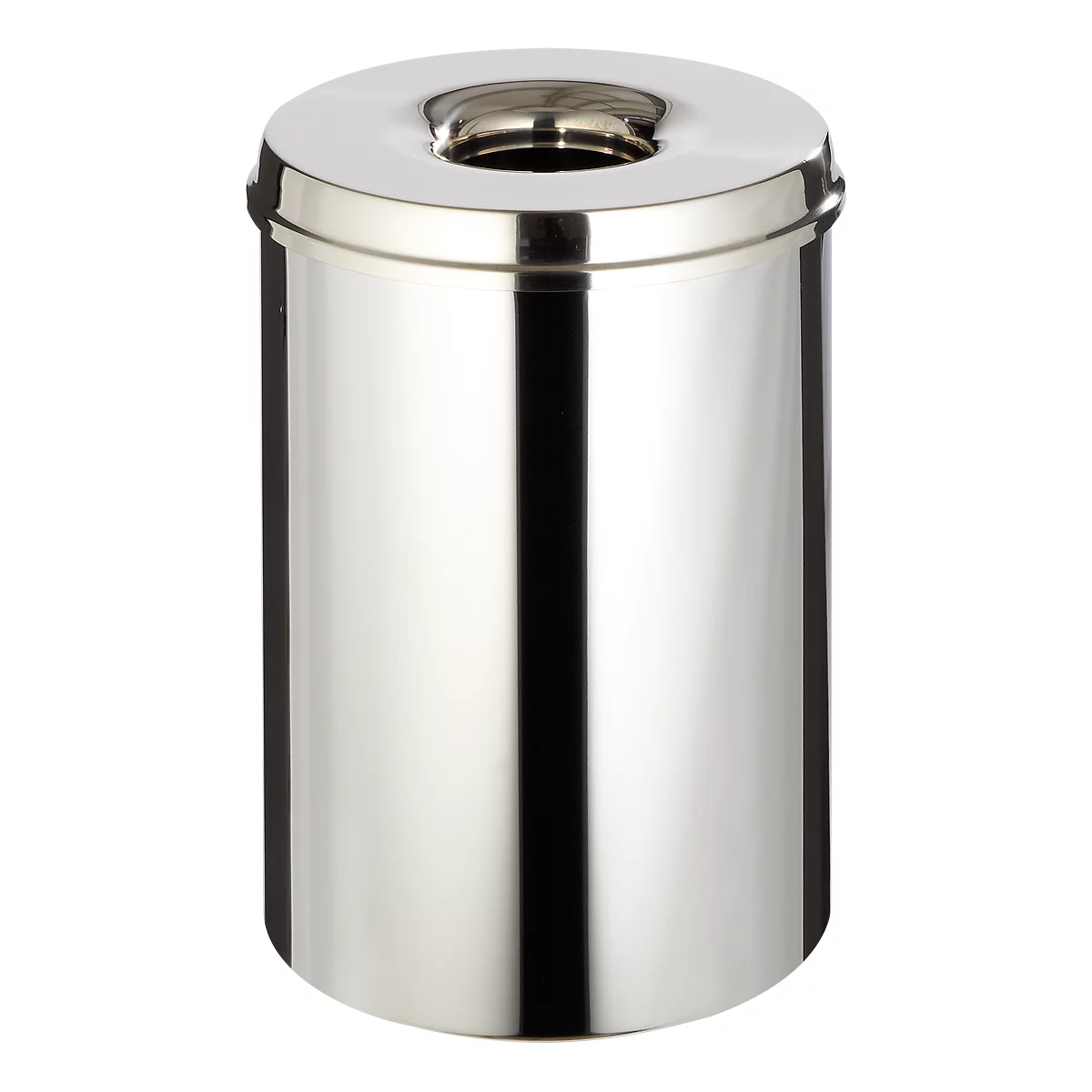 Afvalverzamelaar 15 l zelfblussend, romp rvs/deksel rvs