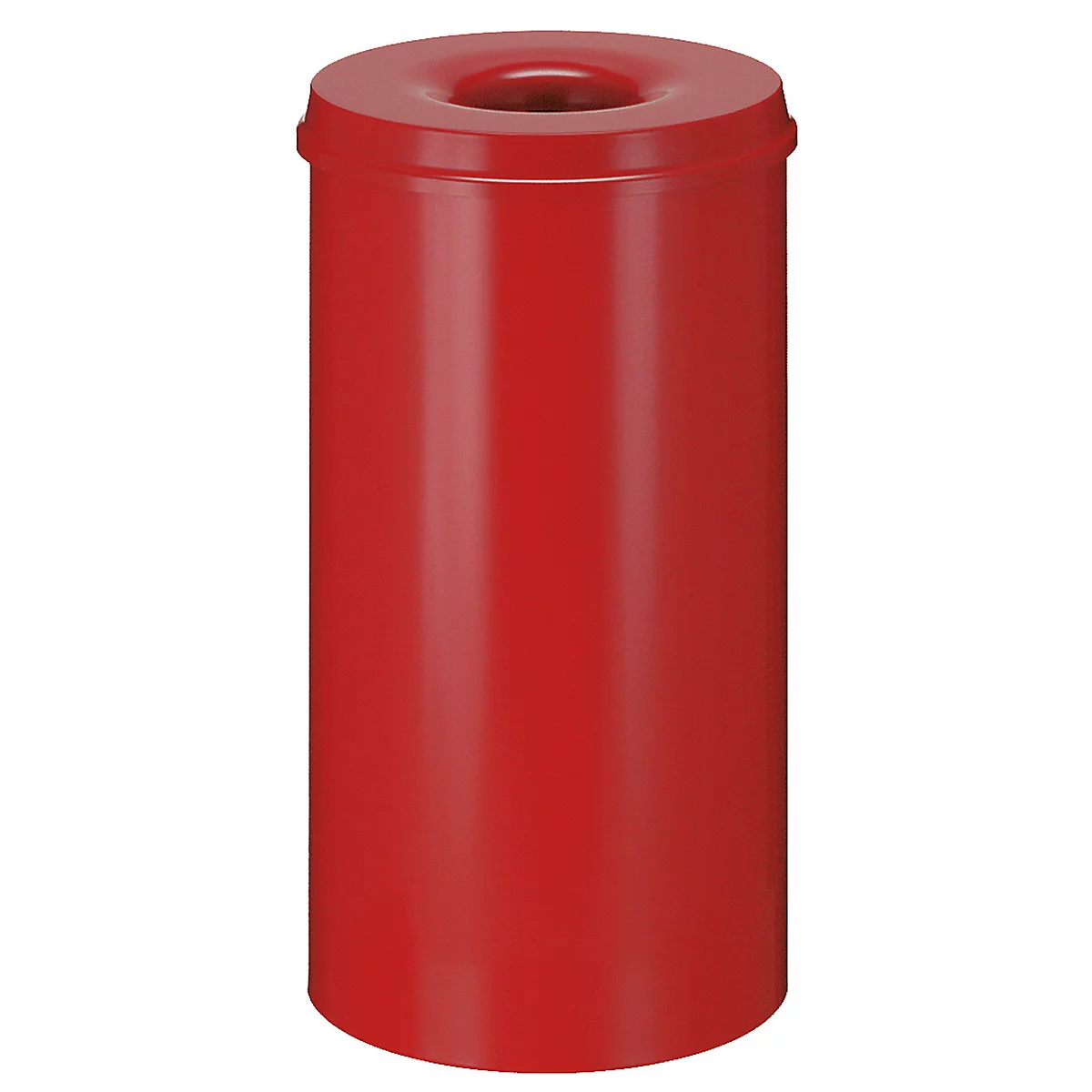 Afvalverzamelaar 30 l, zelfblussend, romp rood/deksel rood