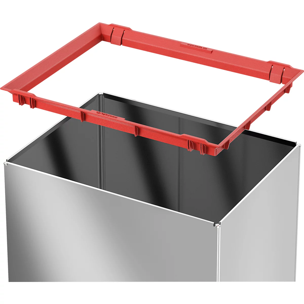 Afvalverzamelaar Hailo Big-Box Swing XL, 52 l, rechthoekig, swingdeksel, rvs