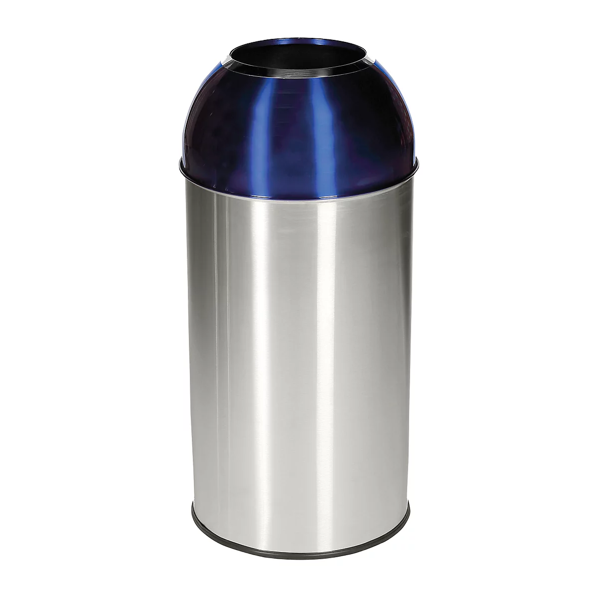 Afvalverzamelaar Orgavente rvs, volume 40 l, rond, Ø 380 x H 740 mm, voor binnen, blauw
