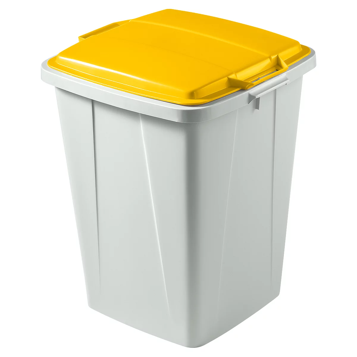 Afvalverzamelbak voor recycleerbaar afval Durabin® 690 L - grijs met deksel geel