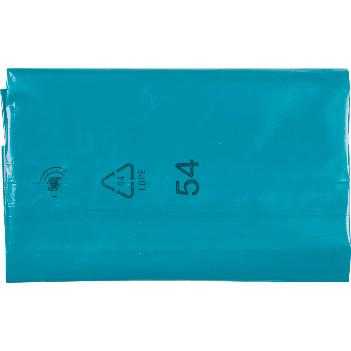 Afvalzakken Deiss, inhoud 120 l, L 1000 x B 800 mm, gerecycled LDPE, blauw, 250 stuks