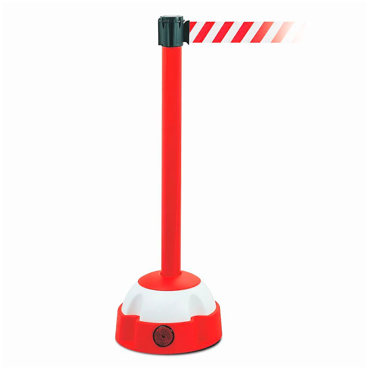 Afzetpaal met trekband, rood, Trekband rood/wit
