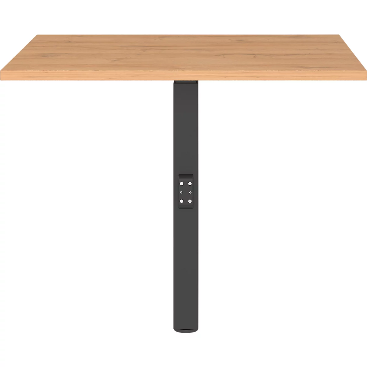 Agenda Home hoekaansluitpaneel, mechanisch in hoogte verstelbaar, B 800 x D 800 x H 680-910 mm, Eiken kleinzoon/zwart