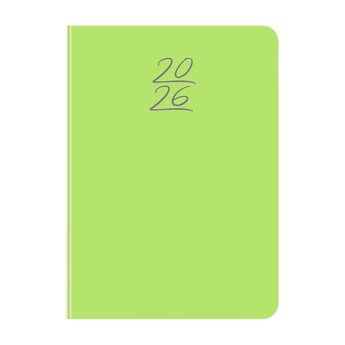 Agenda semainier Korsch Colour 2026, 160 pages, L 110 x H 155 mm, papier/plastique, vert