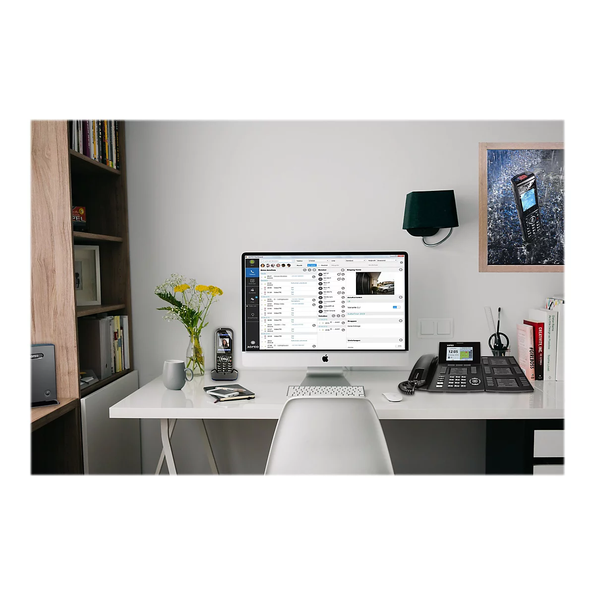 AGFEO DECT 70 IP - Schnurloses Erweiterungshandgerät - mit Bluetooth-Schnittstelle - IP-DECT - Schwarz