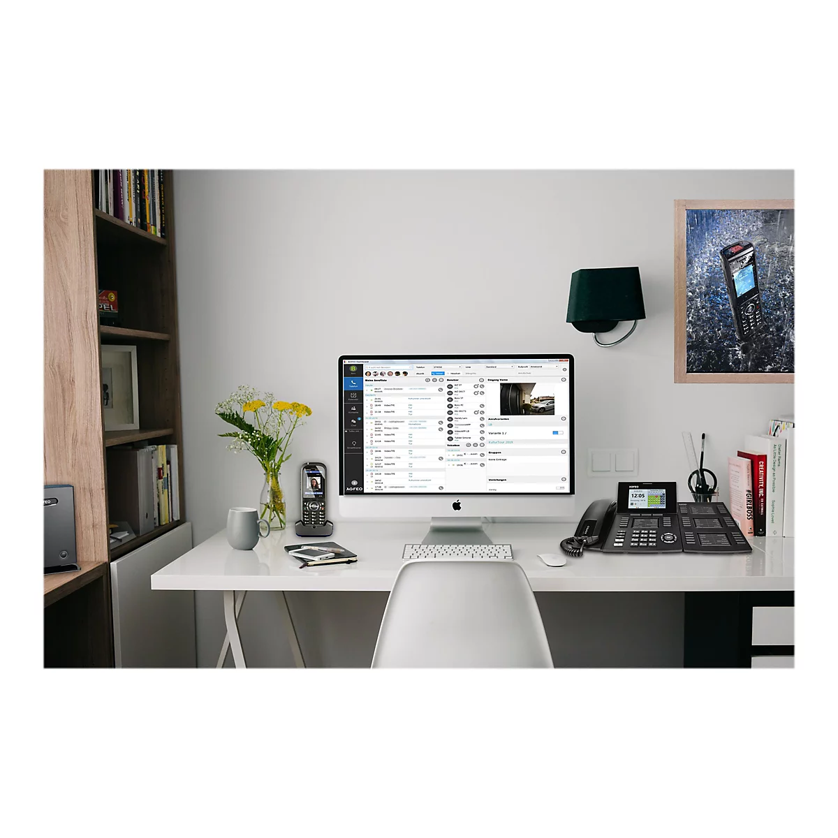 AGFEO DECT 75 IP - Schnurloses Erweiterungshandgerät - mit Bluetooth-Schnittstelle - IP-DECTBluetooth - Schwarz