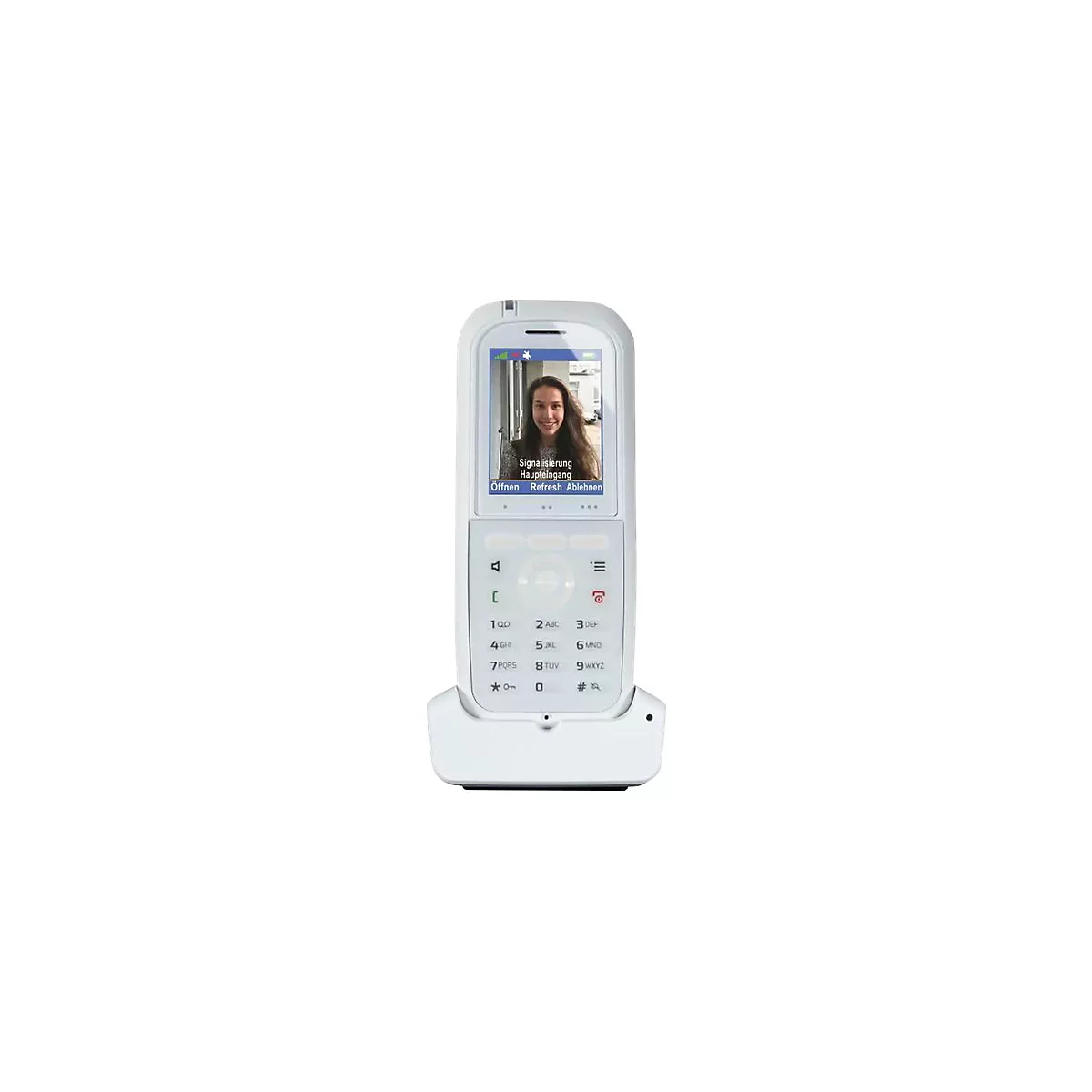 AGFEO DECT 77 IP - Schnurloses Erweiterungshandgerät - mit Bluetooth-Schnittstelle - IP-DECTBluetooth 4.1 - weiß