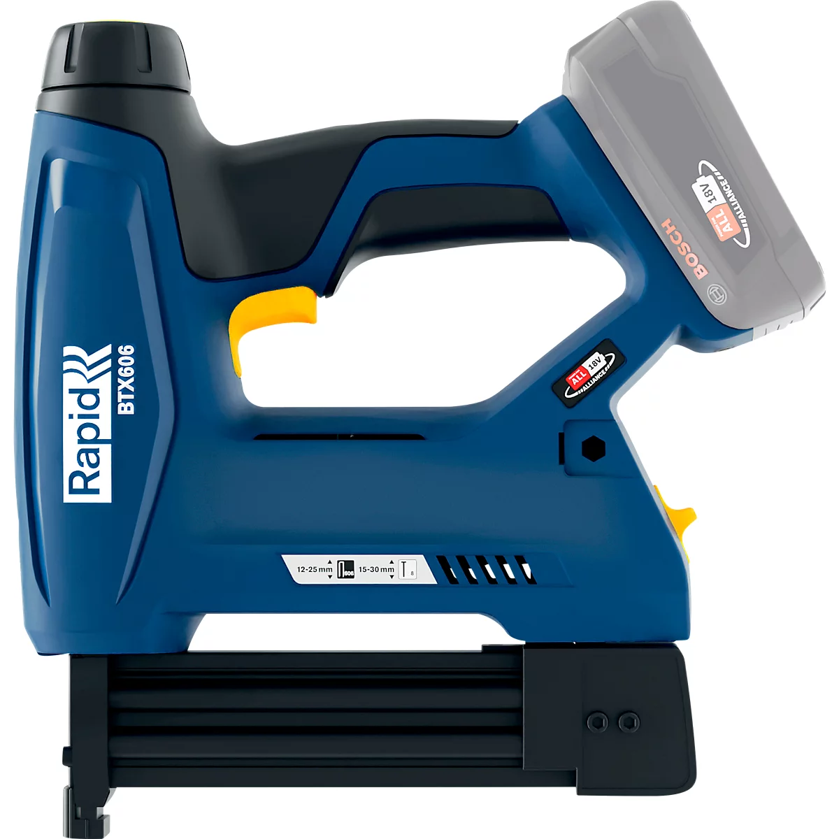 Agrafeuse sans fil Rapid BTX606, écran LCD, lumière de travail frontale LED, force d'enfoncement à 6 niveaux, sans batterie