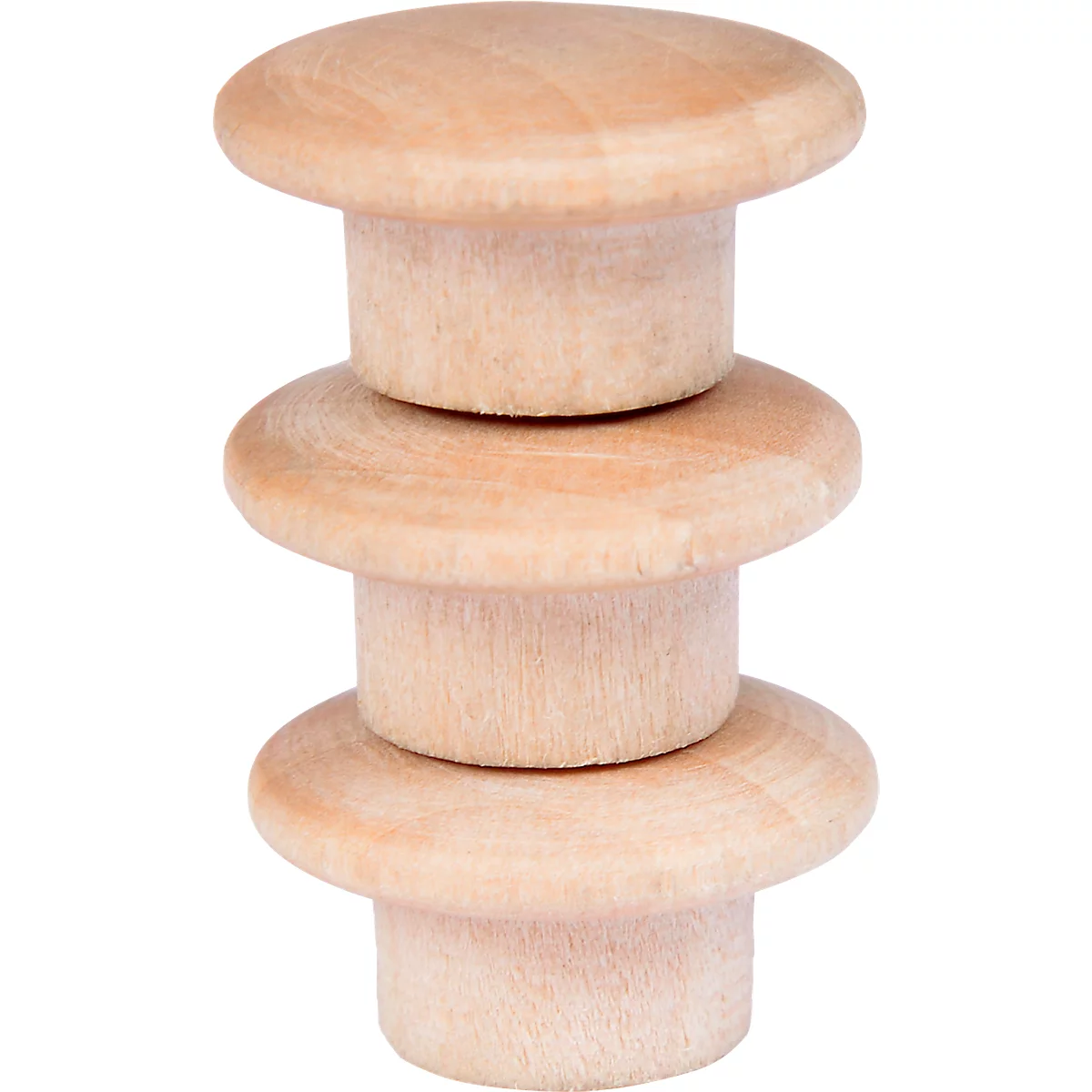 Aimant Legamaster WOODEN, 5 pièces, pour tableaux blancs et en verre Legamaster, ⌀ 25 x H 15,5 mm, bois de hêtre, peint