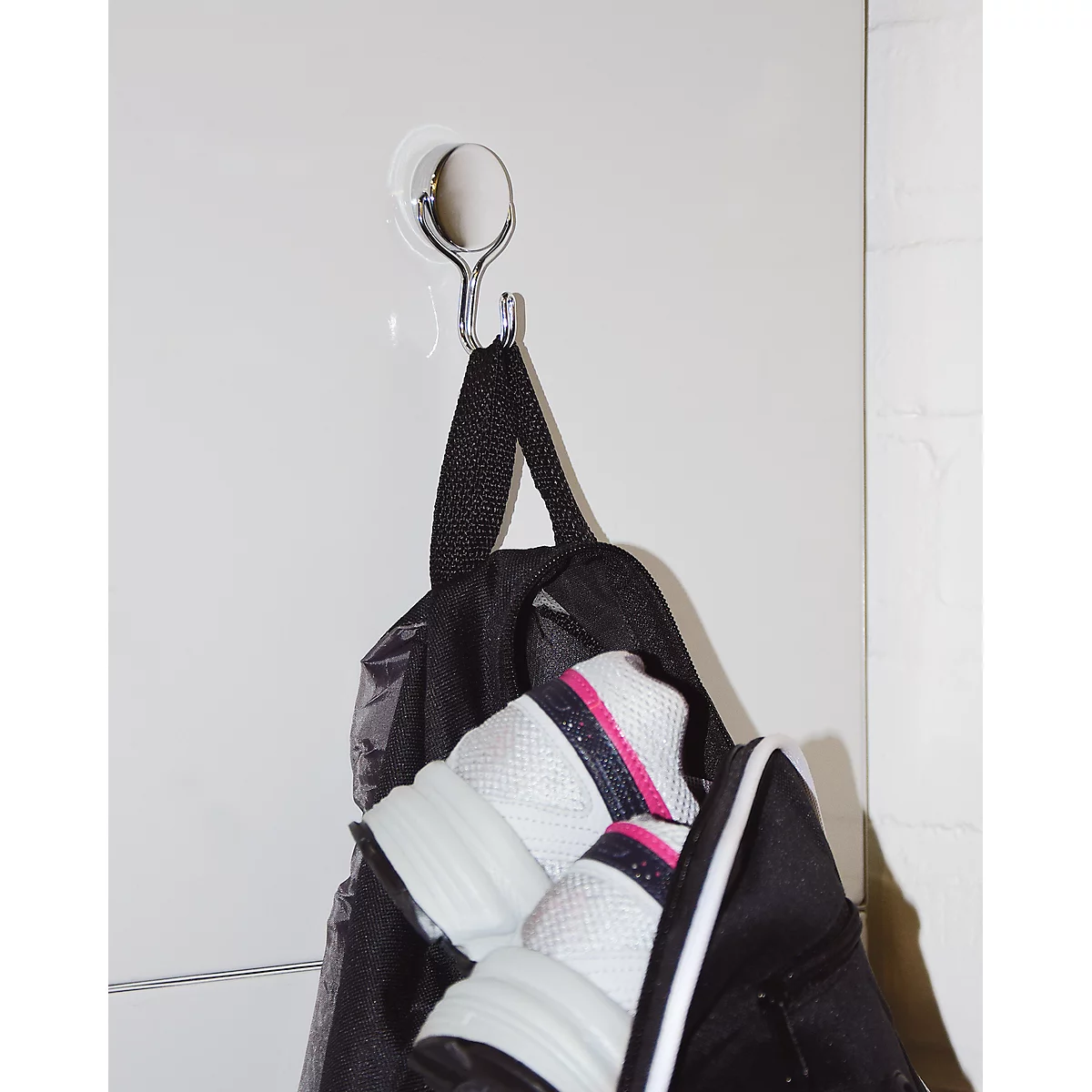 Aimant néodyme Maul avec crochet carrousel, acier, Ø 38,5 mm, force de maintien 50 kg