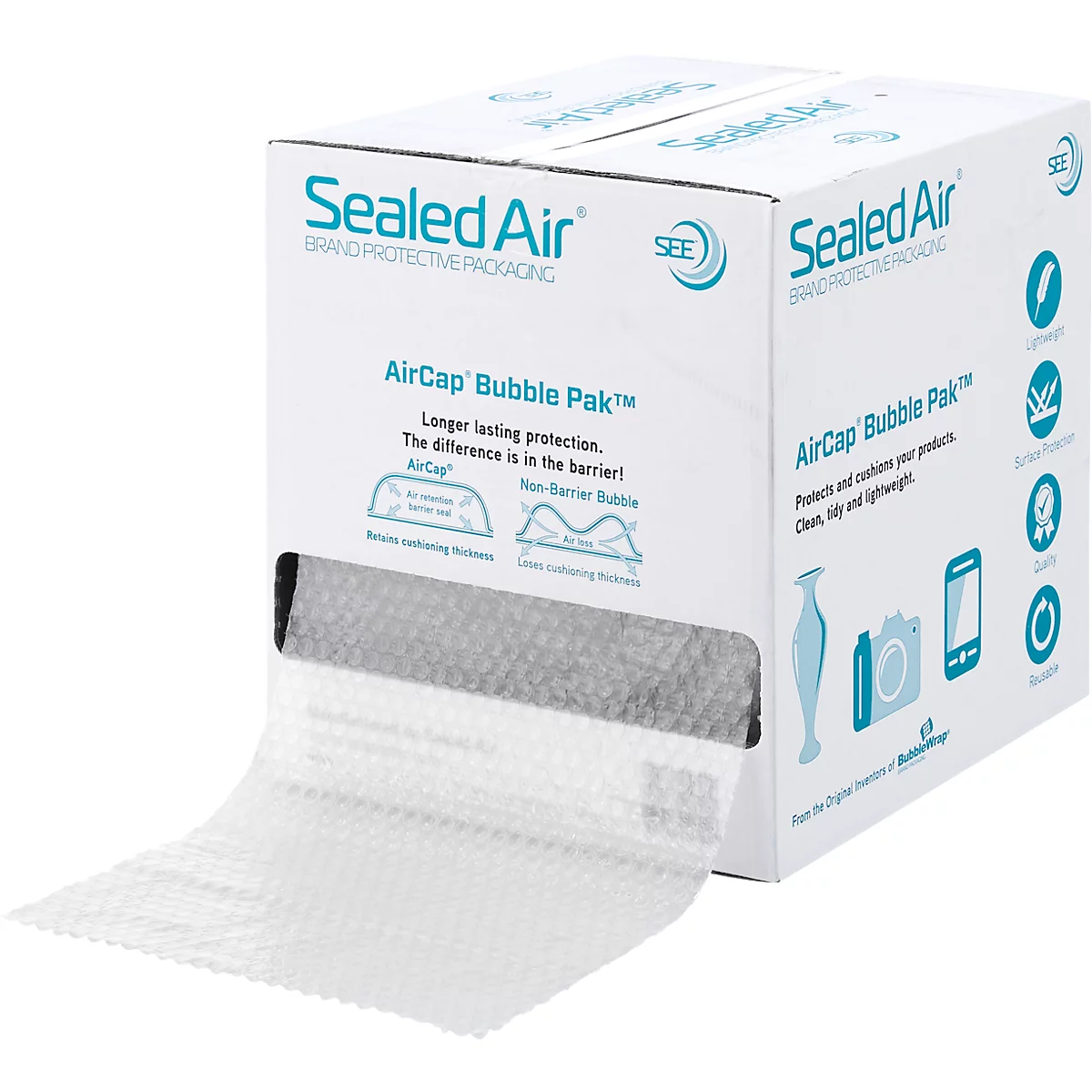 AirCap Luftpolsterfolie in Spenderbox, 300 mm x 50 lfm