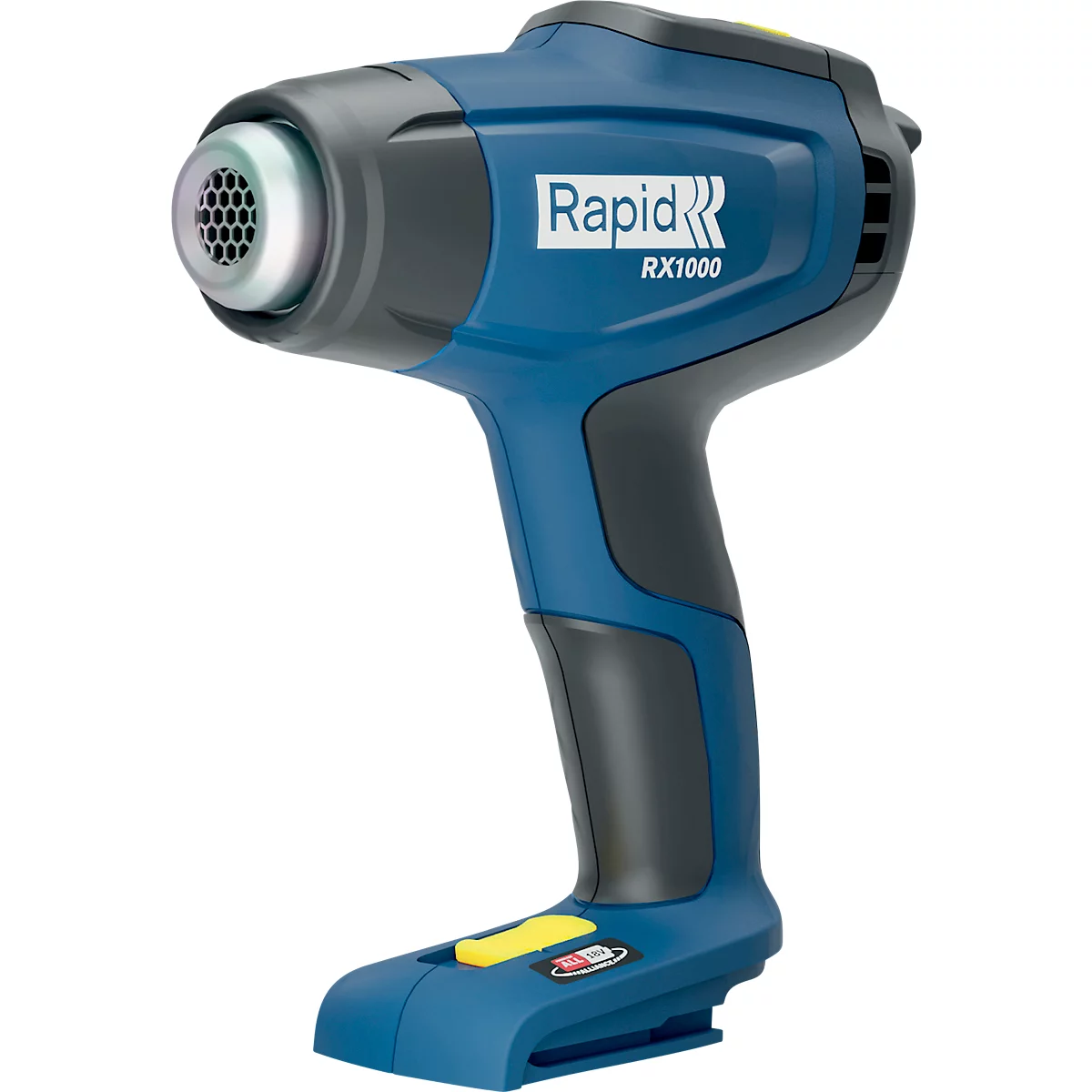 Akku-Heißluftgebläse Rapid RX1000, LCD-Anzeige, Luftmengeneinstellung, bis 550°C, ohne Akku & ohne Ladegerät