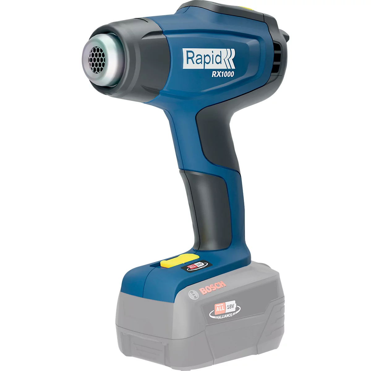Akku-Heißluftgebläse Rapid RX1000, LCD-Anzeige, Luftmengeneinstellung, bis 550°C, ohne Akku & ohne Ladegerät
