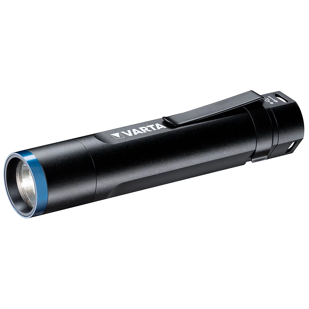 Akku-Taschenlampe VARTA Nightcutter F20R, 4 Leuchtmodi, 400 lm, 150 m Reichweite, ø 34 x H 160 mm