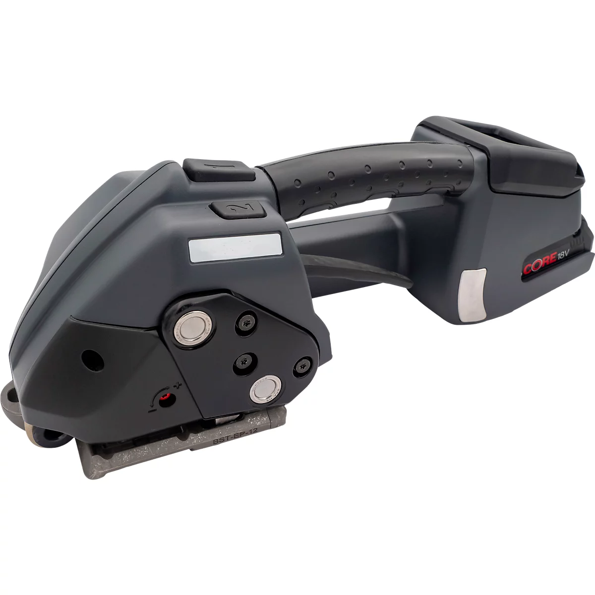 Akku Umreifungsgerät BW-ST, für Stahlbänder mit B 13-19 mm & Stärke 0,38-0,63 mm, Zugkraft 1000-5500 N, Touchscreen, wählbare Modi, schwarz