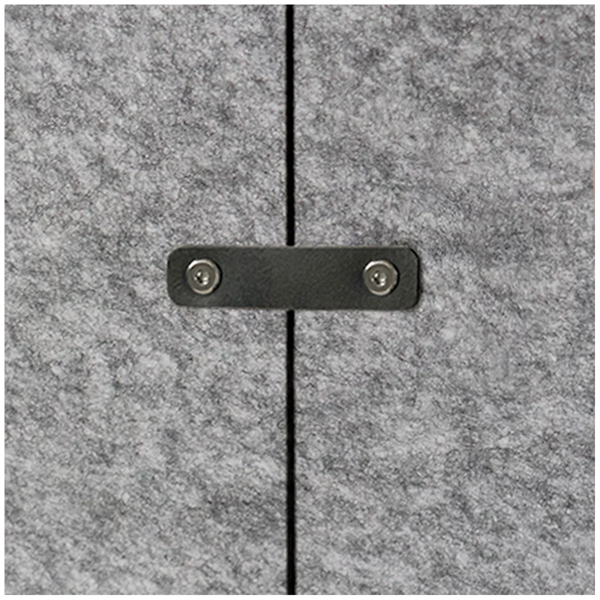 Akoestische scheidingswand, vrijstaand, geluiddemper klasse C, B 1000 x D 25 x H 1800 mm, geluidsisolatievlies, grijs gemoffeld