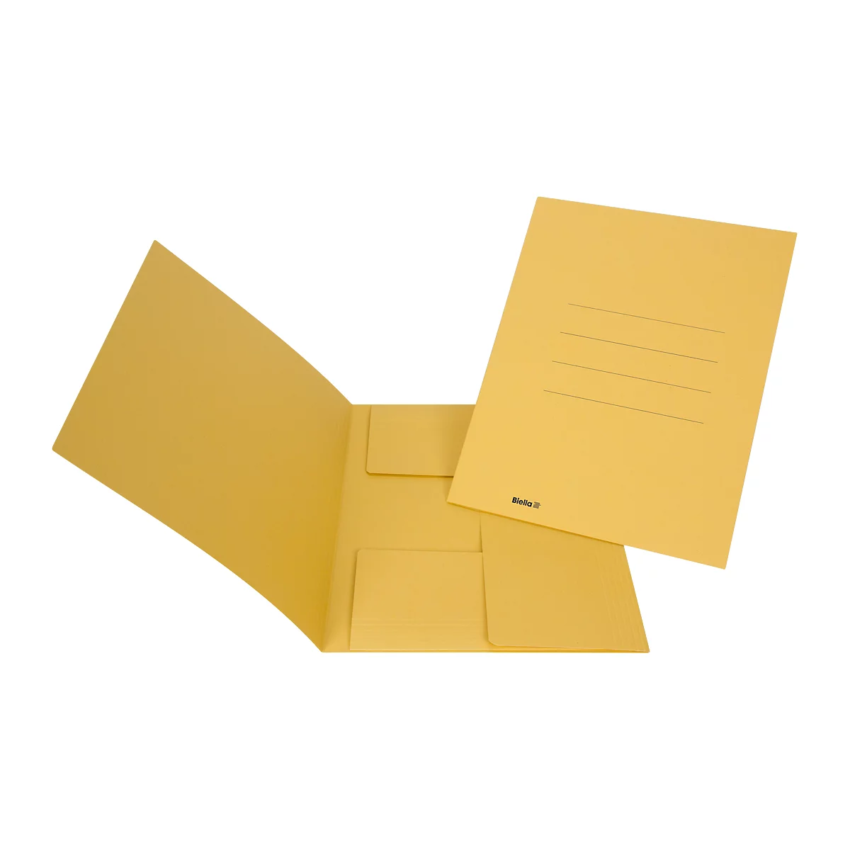 Aktensammler Biella Jura, DIN A4, bis 240 Blatt, L 340 x B 290 x H 2 mm, Karton, gelb