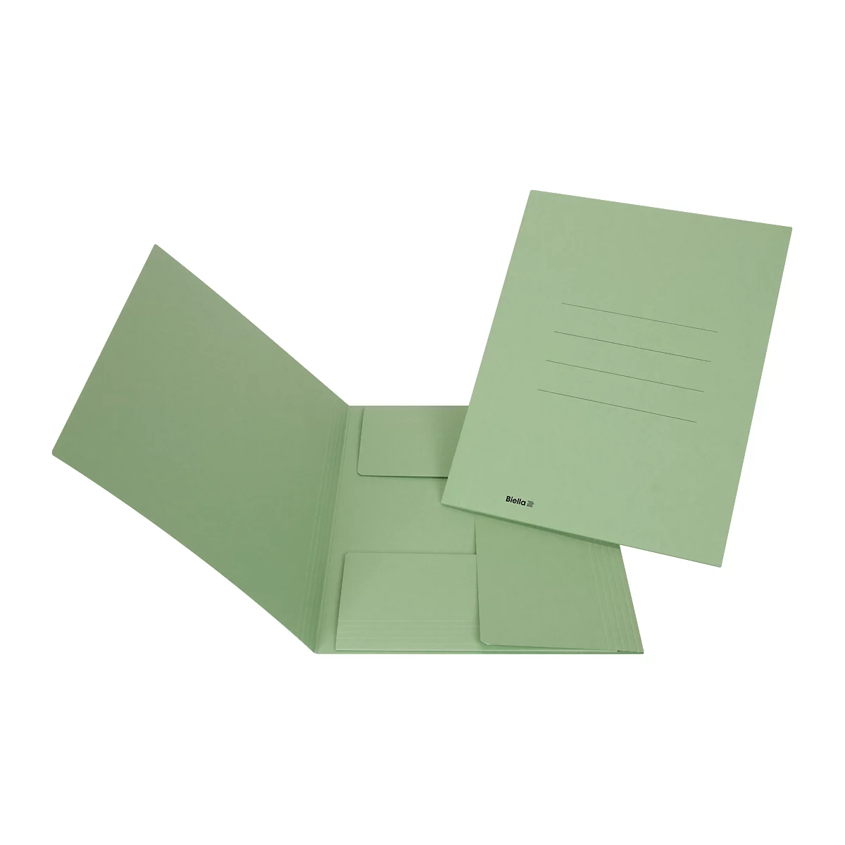 Aktensammler Biella Jura, DIN A4, bis 240 Blatt, L 340 x B 290 x H 2 mm, Karton, grün