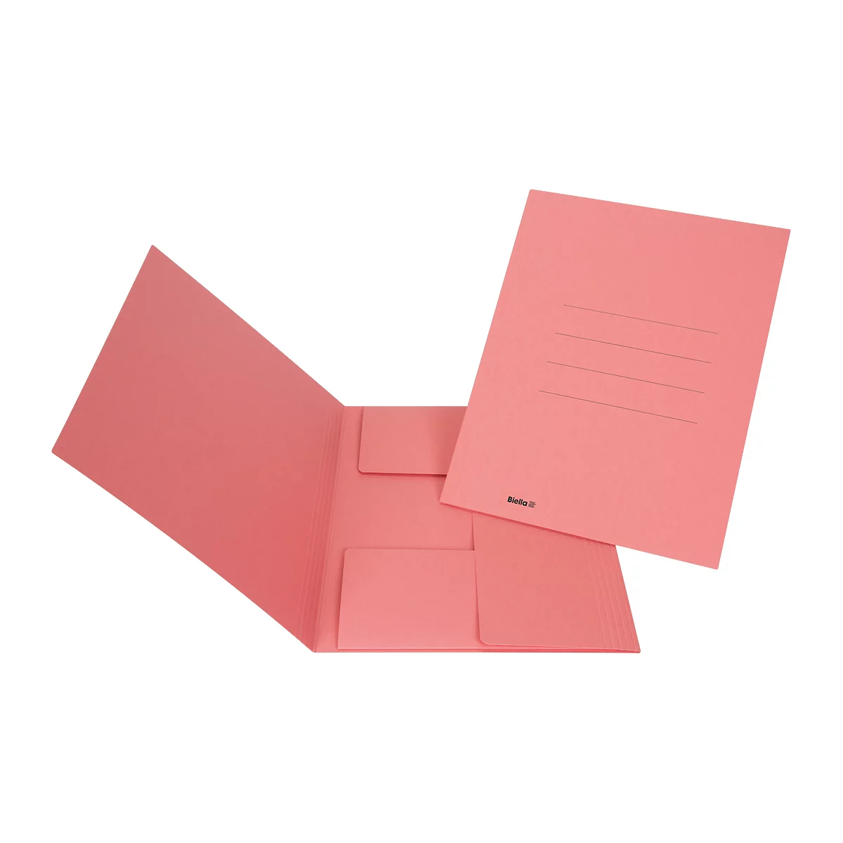 Aktensammler Biella Jura, DIN A4, bis 240 Blatt, L 340 x B 290 x H 2 mm, Karton, rot