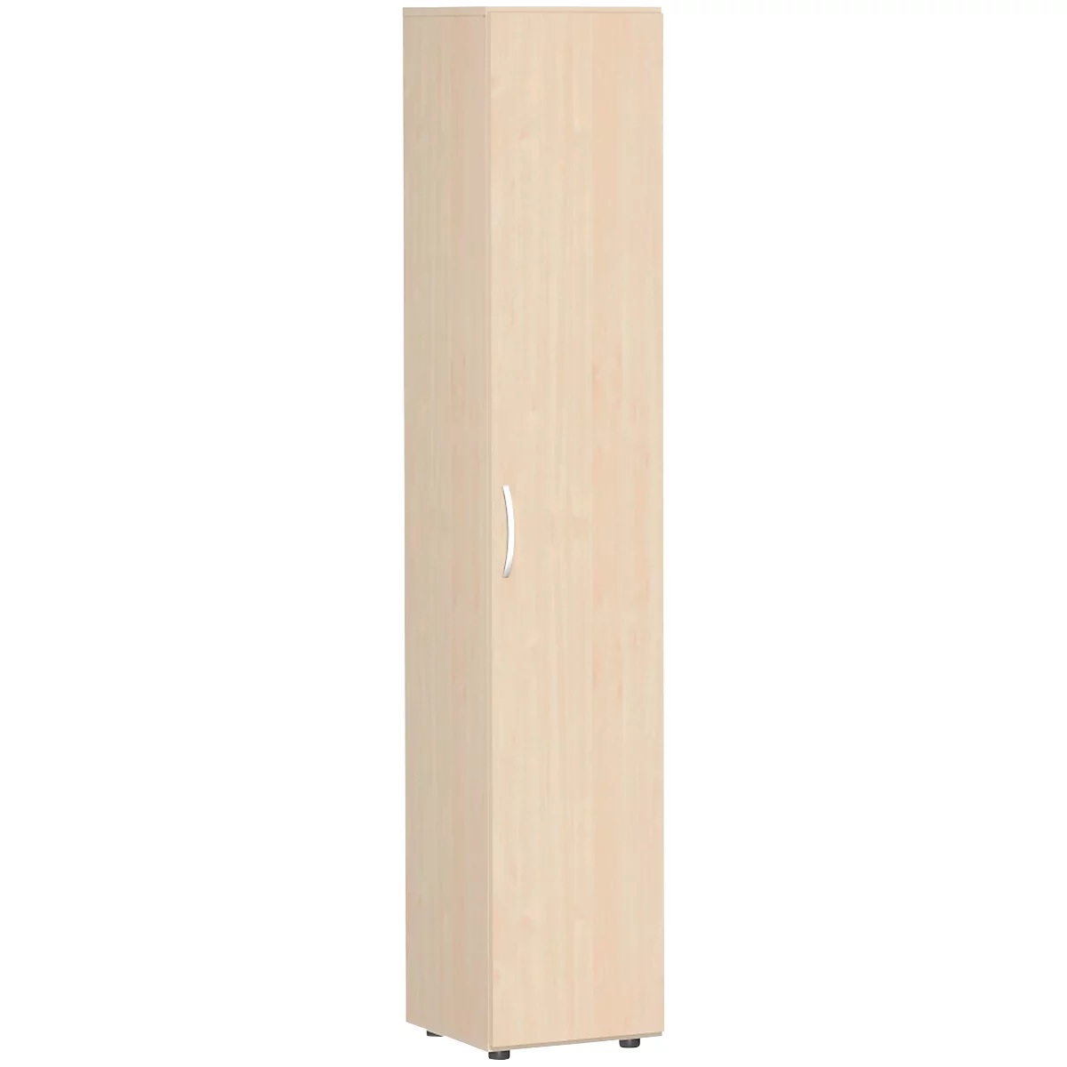 Aktenschrank, 6 Ordnerhöhen, 5 Böden, Tür rechts oder links, B 400 x T 400 x H 2160 mm, Ahorn