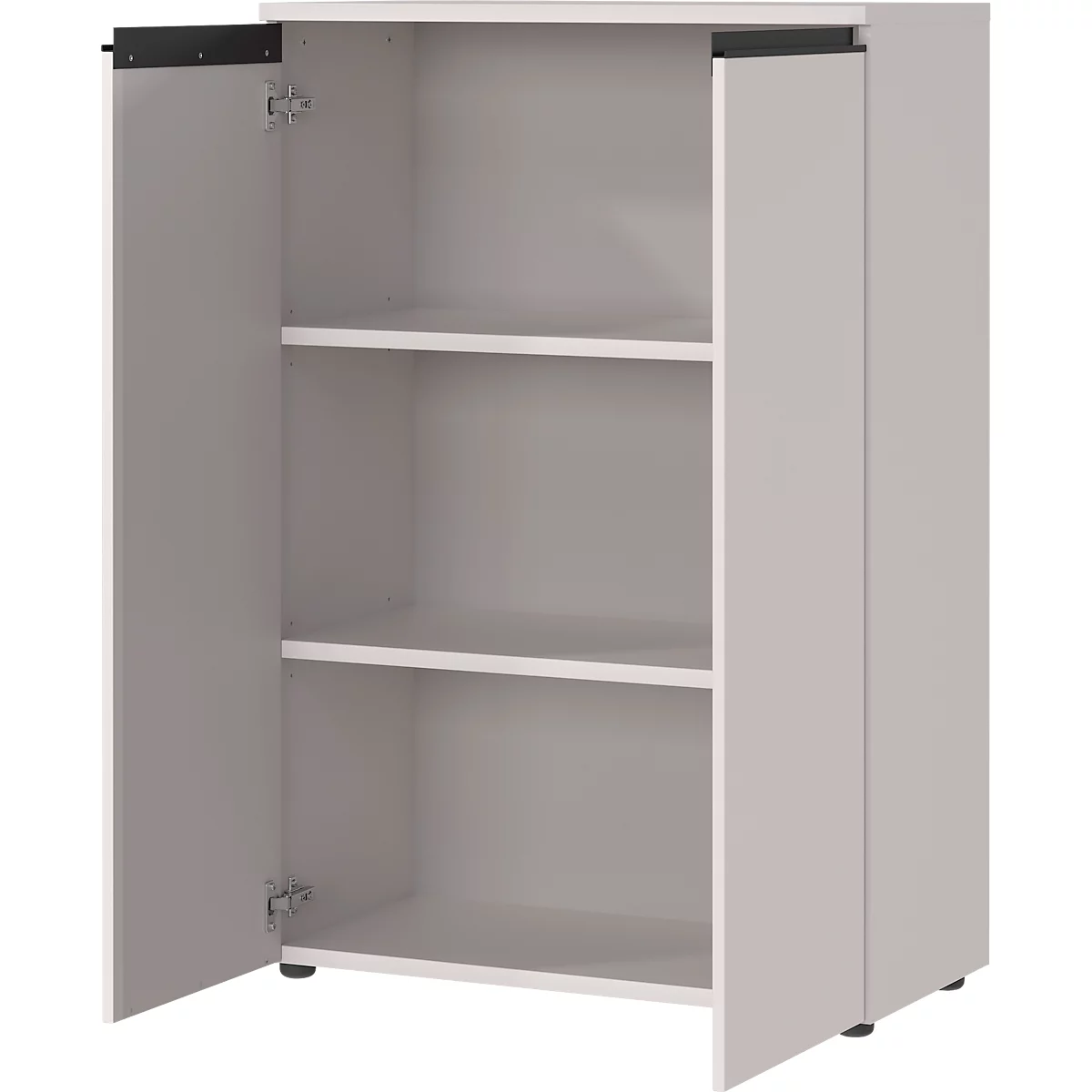 Aktenschrank Aalborg, 2 Türen, 2 Fachböden, Möbelgleiter, melaminharzbeschichtet, B 810 x T 400 x H 1200 mm, kaschmir