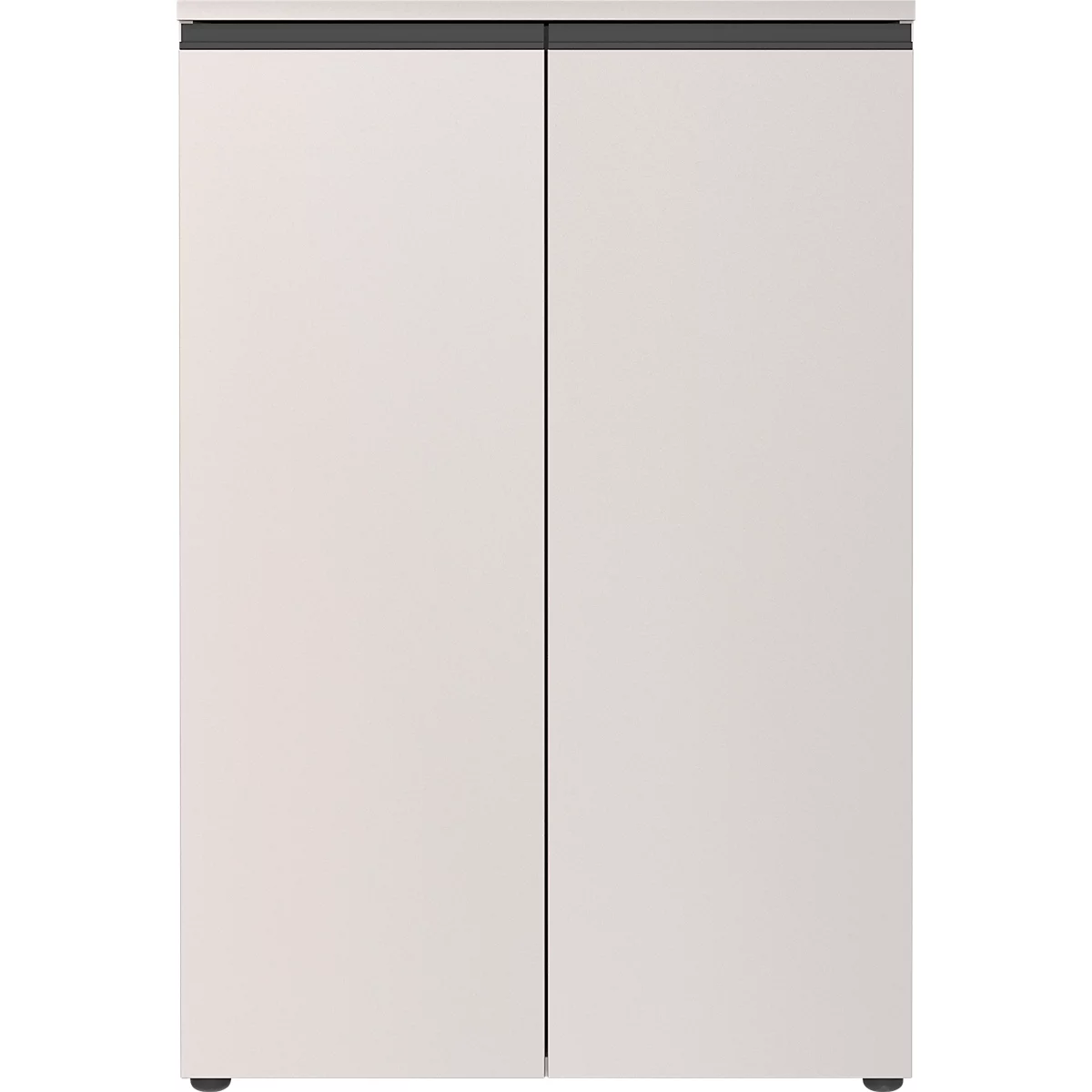 Aktenschrank Aalborg, 2 Türen, 2 Fachböden, Möbelgleiter, melaminharzbeschichtet, B 810 x T 400 x H 1200 mm, kaschmir